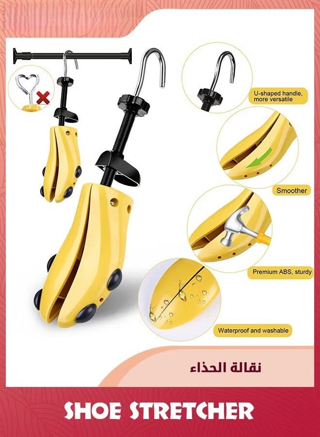 ,زوج 1 قابل للتعديل بوت Widener مع قرن الأحذية وحقيبة التخزين,بوت ستريترز للأقدام السميكة للرجال والنساء,الأصفر - Image 2