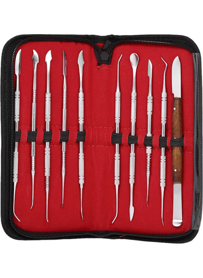 NIBEMINENT 10-Piece Stainless Steel Dental Wax Carving Tool Set  - Image 1