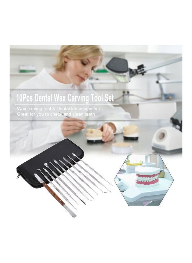 NIBEMINENT 10-Piece Stainless Steel Dental Wax Carving Tool Set  - Image 3