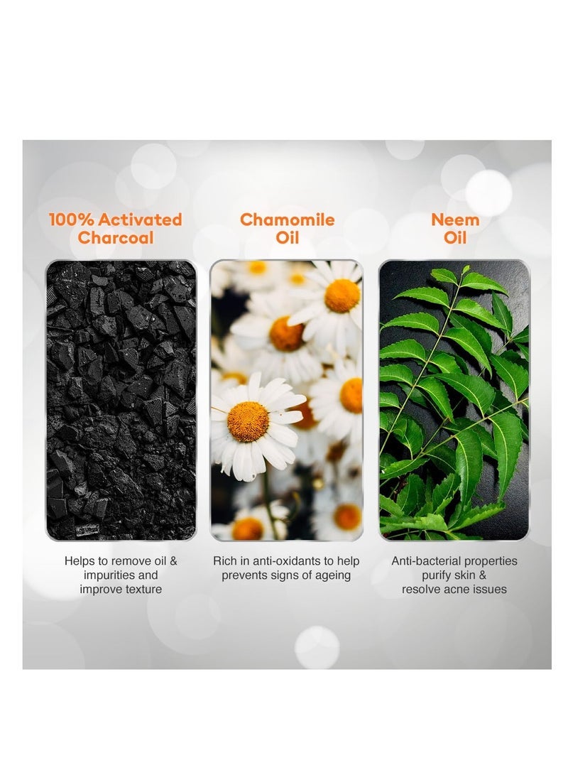 فى ال سي سي VLCC 7X قناع تقشير الفحم التقويض والتفتيح - 100 جم | مع فيتامين ه, ماء الورد, زيت قشر الليمون | التنظيف العميق وإزالة الرؤوس السوداء وتلاشي البقع الداكنة وتغذية البشرة. - Image 5