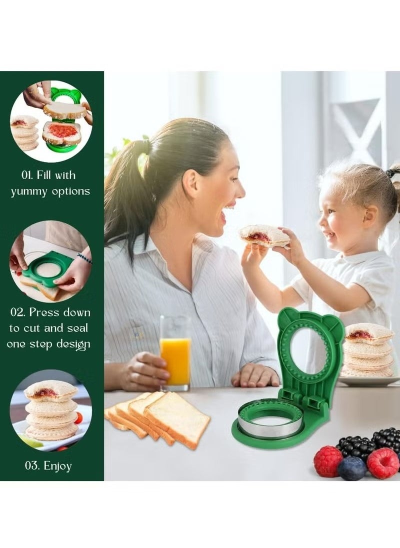 Bukela Sandwich Cutter for Kids, Bread Sandwich Decruster, Uncrustables Sandwich Maker, DIY Cookie Cutters, Great for Lunchbox  - Image 3