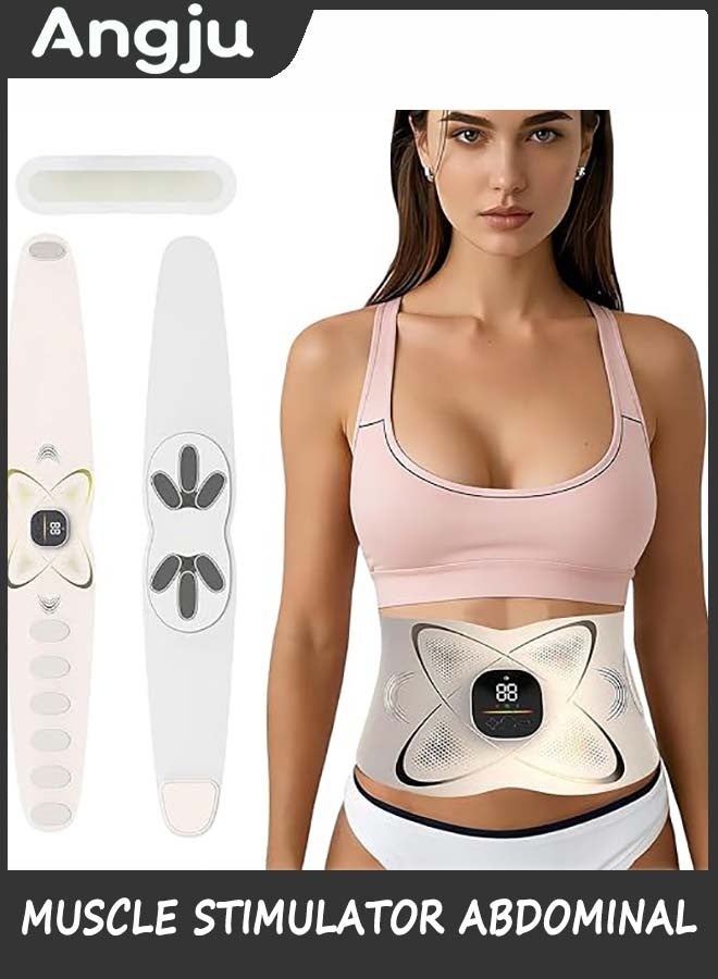 انججو ABS Muscle Stimulator Abdominal, Ab Machine Toning Belt with Heat, Stomach Cellulite Melting, Home Office Fitness Workout Equipment, for Pain Relief Men & Women - Image 1