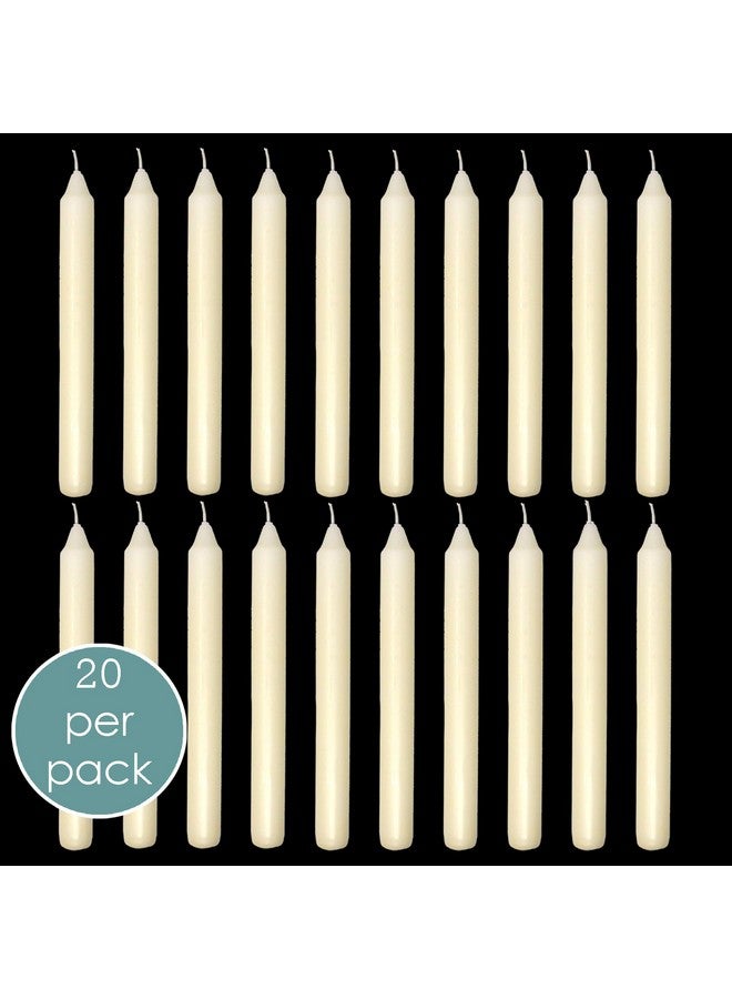 RAMBUE 7 Inch Ivory Taper Candles 6 Hour Burning Candle Decorate Your Dinner Wedding Table Dripless and Smokeless Candle Unscented Fits Most candlesticks -20 Pack Household Candles - Image 5