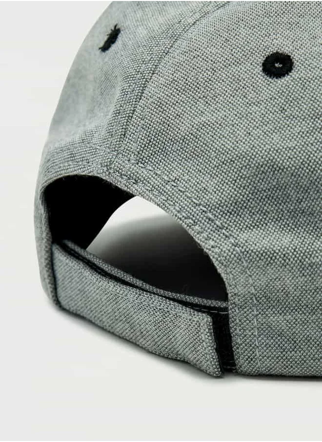 Ecko Unltd. Ecko Logo Embroidered Cap with Hook and Loop Strap Closure