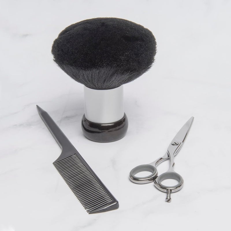 Diane Neck Duster – Barber and Salon Brush to Remove Loose Hair from Neckline and Ears After Haircut, Professional and Home Use, Soft Nylon Bristles, Stand Up Base, 5”, Medium, D9850 - Image 5
