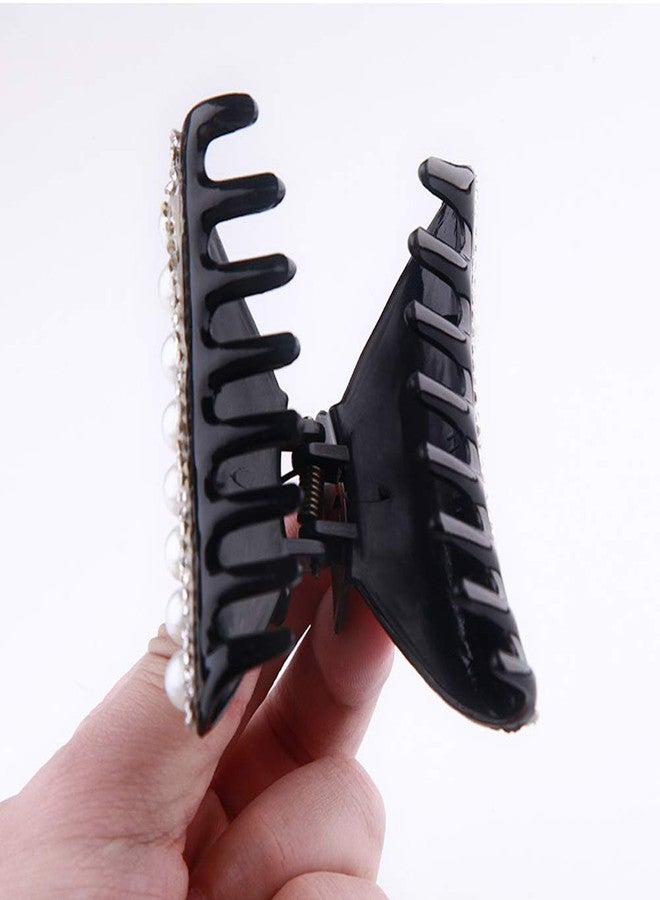 سوبيربليس قطعتان من مشابك الشعر النسائية المرصعة بأحجار الراين، دبابيس شعر من اللؤلؤ الصناعي، مشبك شعر، مشابك شعر مرفوعة، إكسسوارات شعر - Image 3