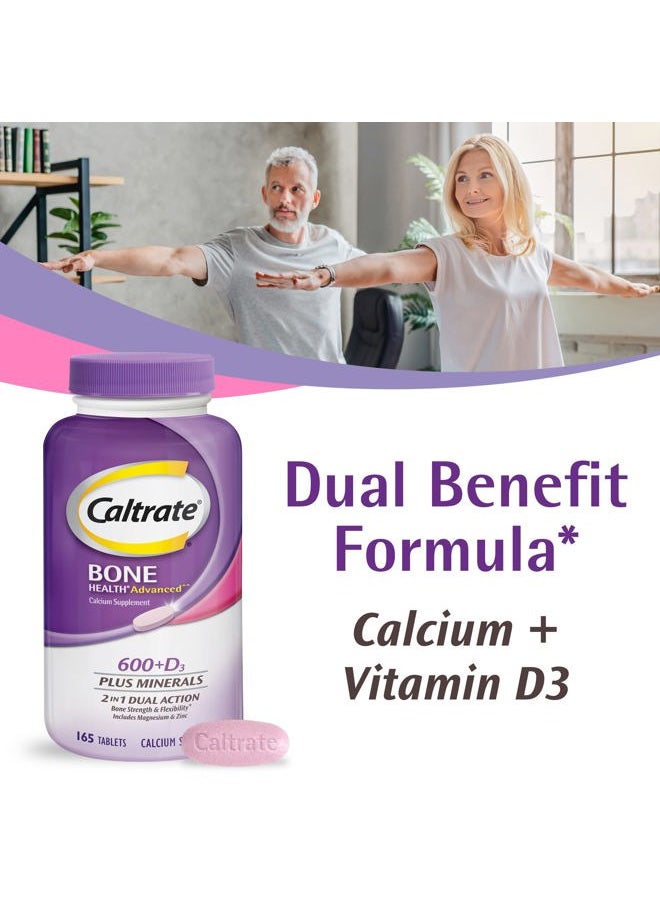 Caltrate - 600 Plus D3 Plus Minerals Calcium and Vitamin D Supplement Tablets, Bone Health and Mineral Supplement for Adults - 165 Count - Image 1