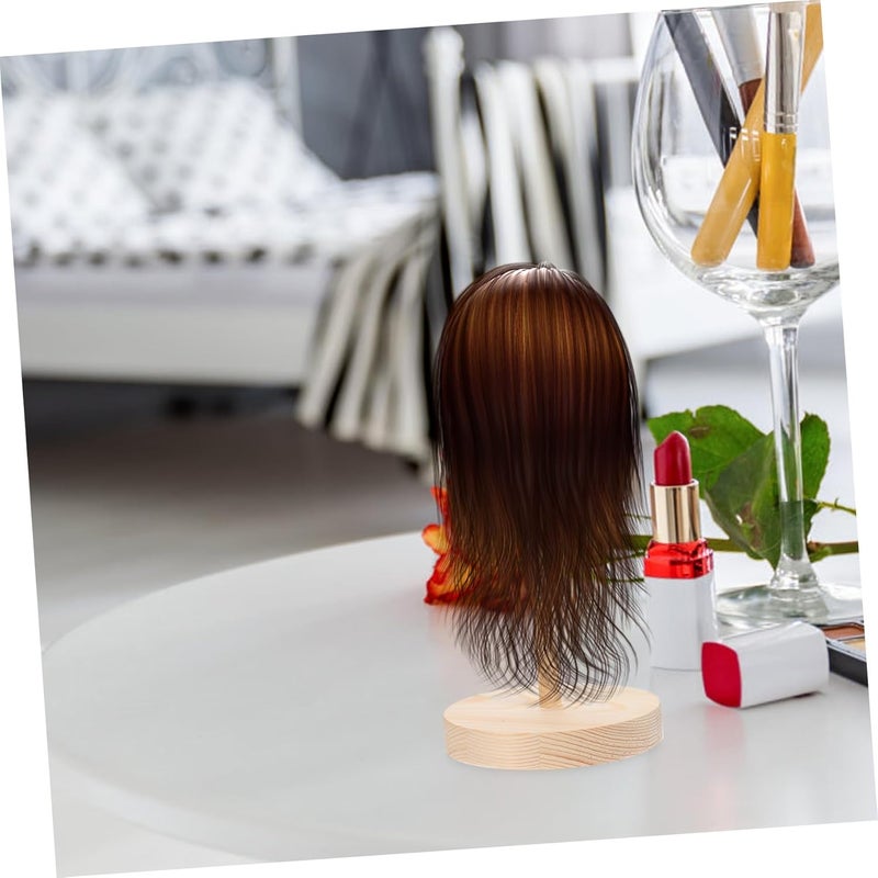 Garneck 1piece Professional Wig Stand Holder Wooden Hat Rack Display Rack for Braiding Hair - Image 5