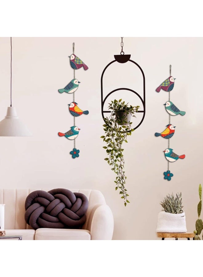 Artvibes Colorful Birds Wall and Door Hanging for Home|Gift, Wall Decoration (WH_5216N)-Multicolour-Engineered Wood - Image 3