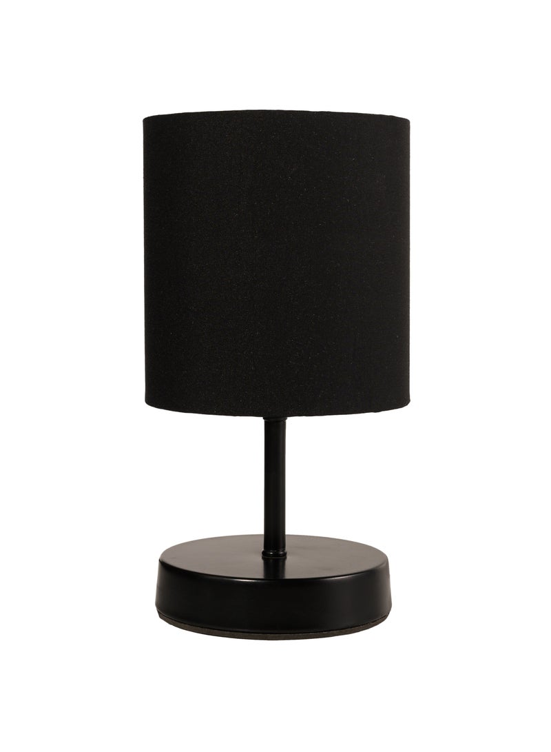 El Rawda Lighting Table Lamp  With A Unique Fabric  And Metal - Modern Table Lamp for Bedroom & Living Room | Color: Black × Black | Size: 28x15x15 cm - Image 1
