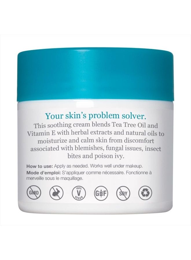 derma-e كريم تخفيف شجرة الشاي وفيتامين E - لوشن شجرة الشاي مرطب بعمق - كريم فيتامين E يهدئ ويخفف ويغذي البشرة الجافة والمتهيجة، 4 أونصات - Image 2