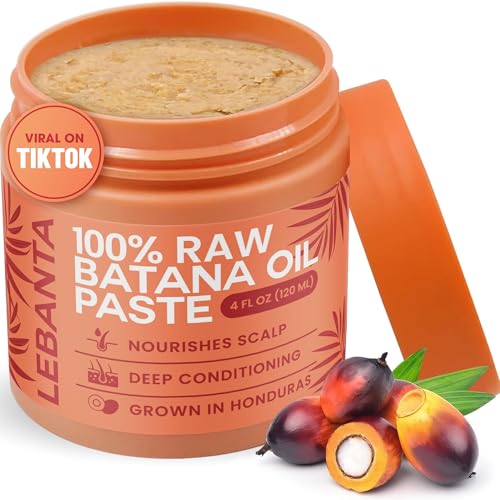 Lebanta Raw Batana Oil for Hair Growth - 100% Pure, Organic 4oz Batana from Honduras for Thick and Strong Natural Hair - Dr. Sebi Unrefined Cold Pressed Cosmetic Scalp Mask Gifts for Women (1 Pack) - Image 1
