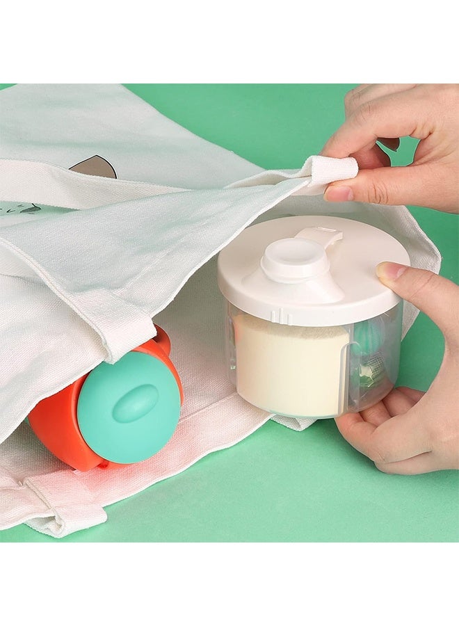 2PCS Baby Formula Dispenser with 4 Non-Spill Compartments for Travel (White and Pink)  - Image 4
