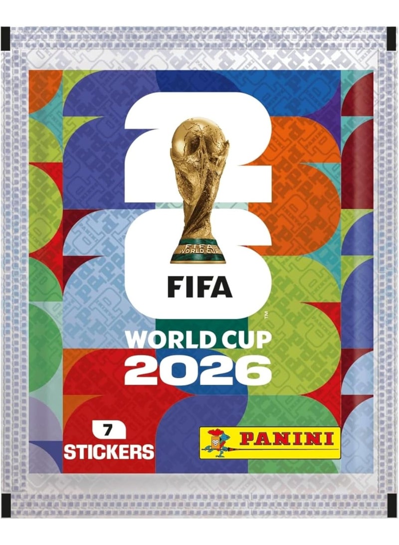 بانيني فيفا كأس العالم 2026 عبوة معزز الملصقات - 50 ظرف ملصقات رسمية قابلة للجمع للألبوم والتبادل، متعدد الألوان - Image 2