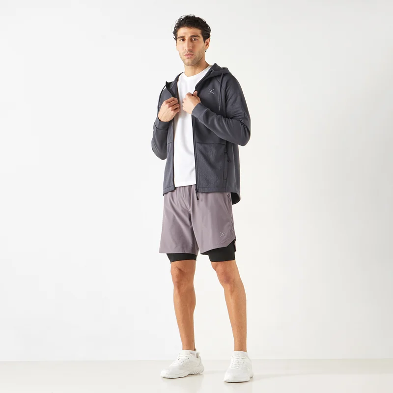 ADOT by Splash Solid Hybrid Shorts with Drawstring Closure and Pockets