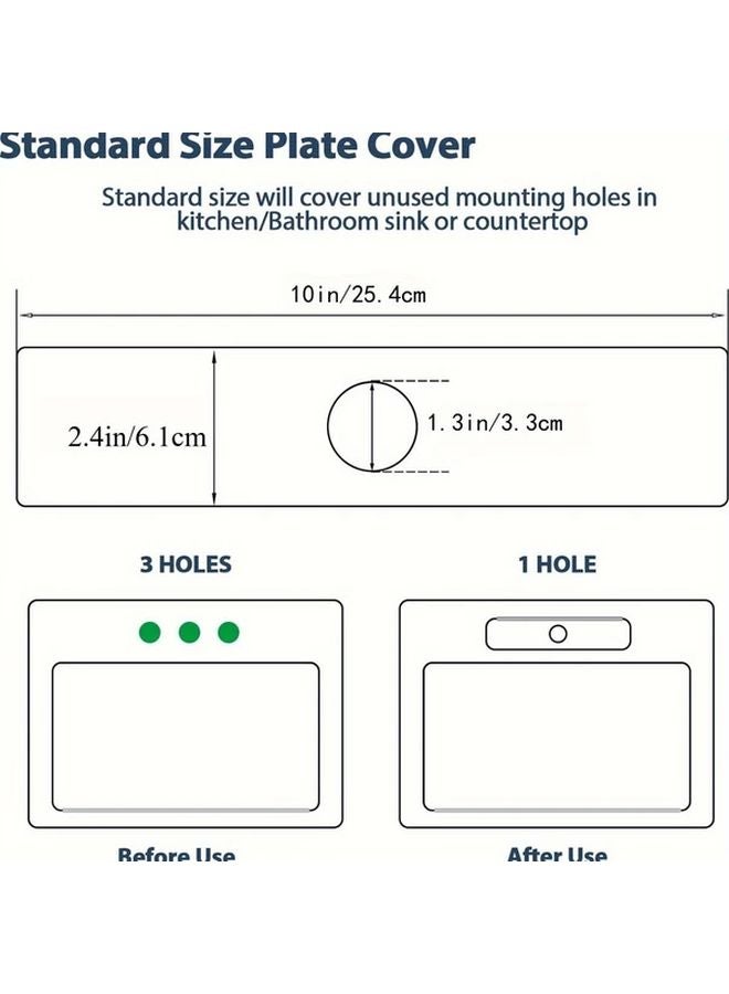 Chrome 304 Stainless Steel Single Hole Faucet Cover Plate 10 Inch Modern Bathroom Sink Deck - Image 4