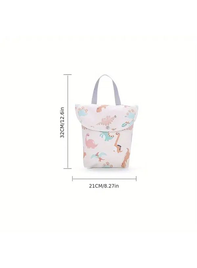 Watermelon Elephant Design Insulated Diaper Bag Waterproof Portable With Multiple Compartments - Image 2