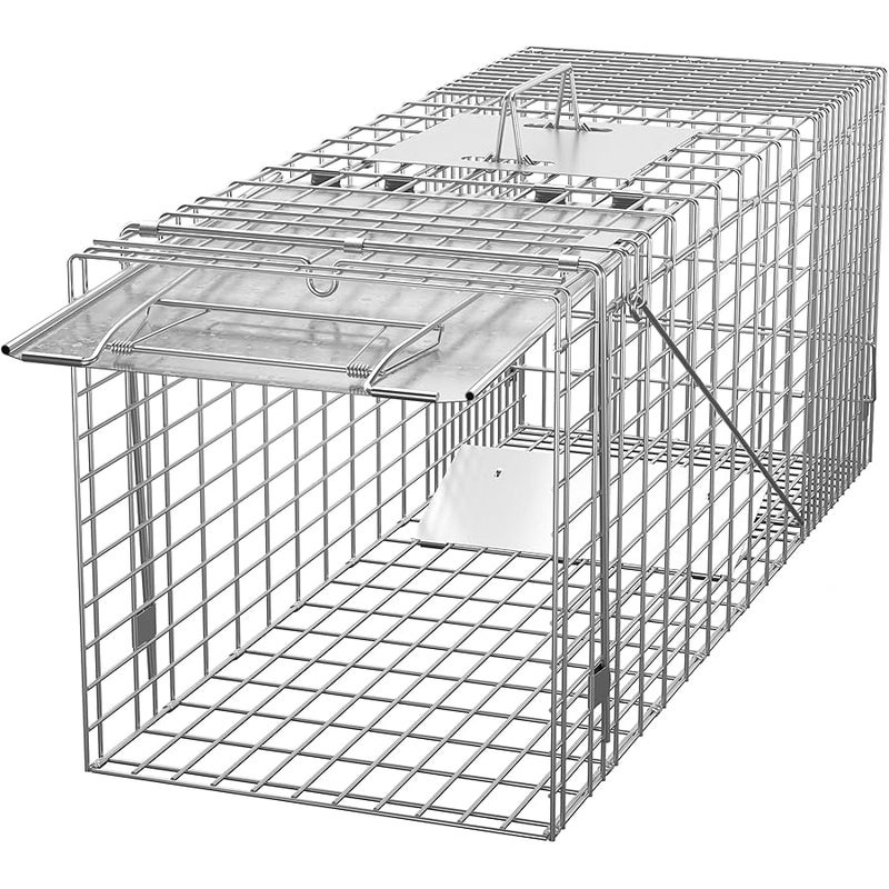 ZENY Live Animal Cage Trap 32 X 12.5 X 12 w/Iron Door Steel Cage Catch Release Humane Rodent Cage for Rabbits, Stray Cat, Squirrel, Rac, Mole, Gopher, Chicken, Opossum, Skunk & Chipmunks - Image 1