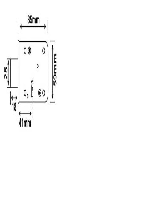 Spider Steel Side Door Lock Double Action Electro Coated Body & ss Cover (DL75) ( Pack of 2 Pcs ) - Image 3