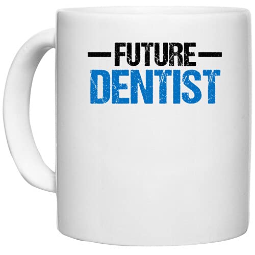 UDNAG White Ceramic Coffee/Tea Mug 'Dentist | Future Dentist' Perfect for Gifting [350ml] - Image 1