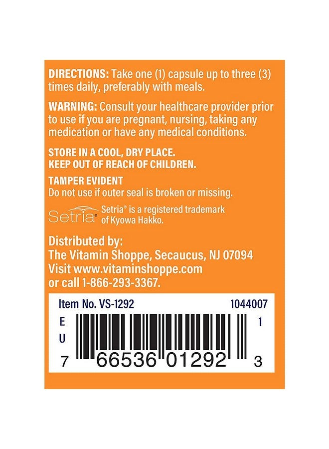 The Vitamin Shoppe Reduced Glutathione Antioxidant - 250 MG (100 Capsules) - Image 4