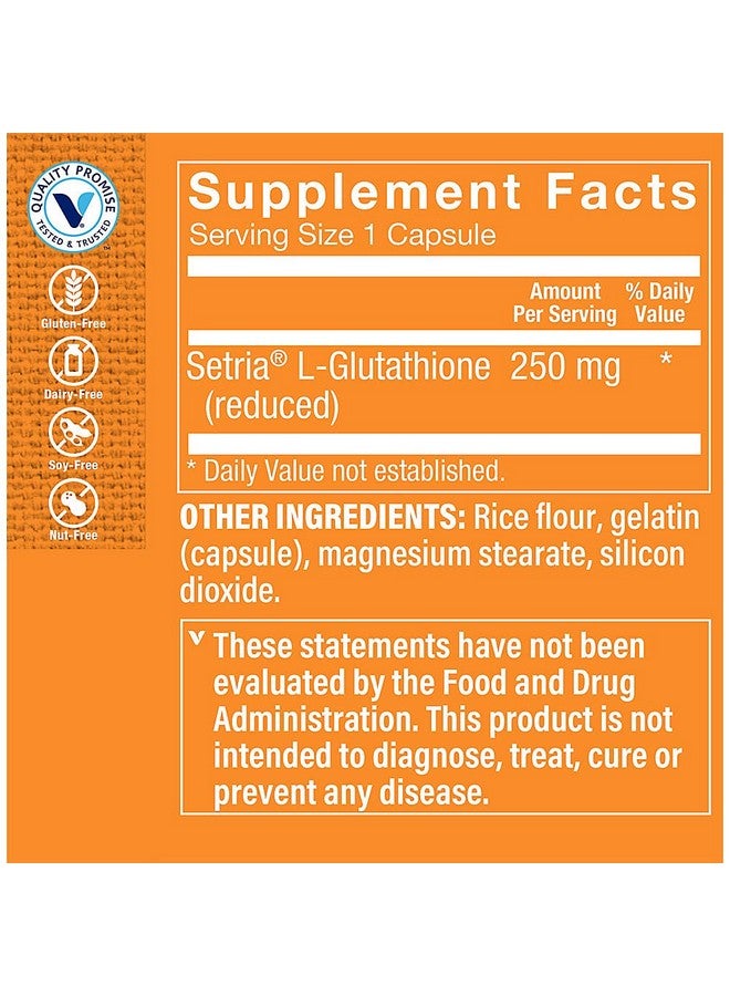 The Vitamin Shoppe Reduced Glutathione Antioxidant - 250 MG (100 Capsules) - Image 3