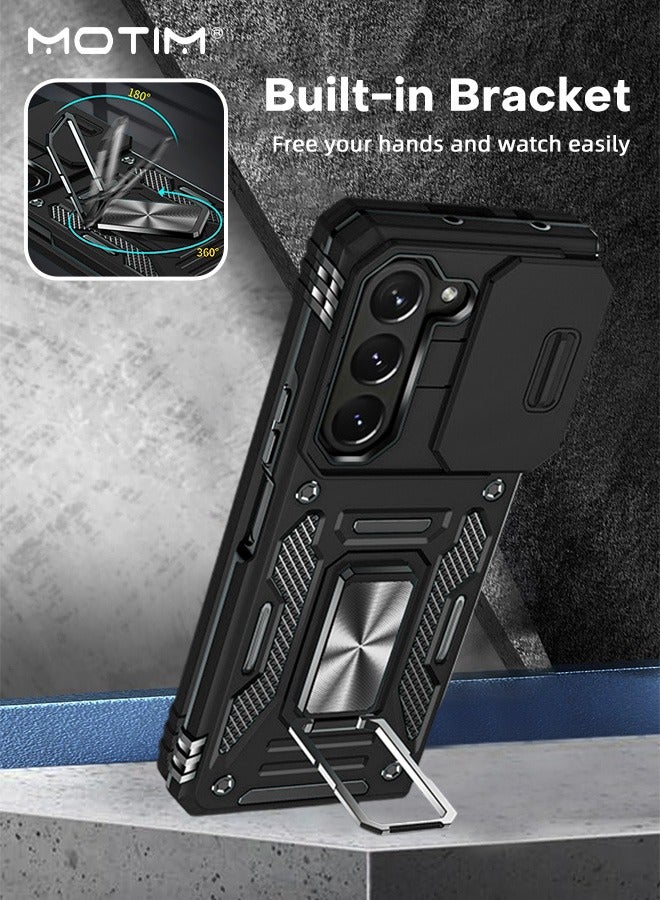 موتيم غطاء حافظة سامسونج جالاكسي زد فولد 5 مع حامل، غطاء خلفي بغطاء خلفي مسند، غطاء حماية مضاد للصدمات ومضاد للخدش حامل حلقة مغناطيسية للسيارة لسامسونج زد فولد 5 - Image 2