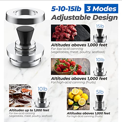 ANTOBLE 50332 3-Piece Pressure Regulator 5-10-15lb Canning Weight for Presto Pressure Cooker Canner 0178107 0178410 0175107 0174510 0175510 0177001 0174001 6803571 - Image 3