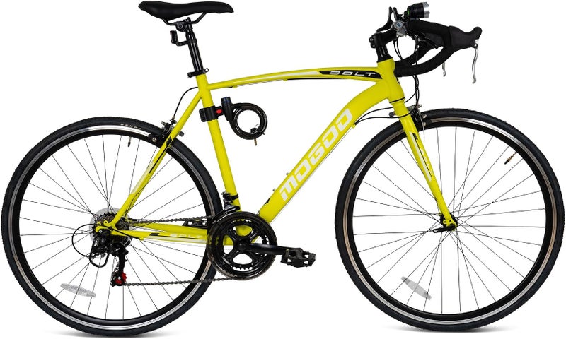 Mogoo Bolt 700C Road Bike, 14 Speed Shimano Drivetrain, Lightweight Steel Frame Adult Racing Bicycle, Kenda Tires, Caliper Brakes, Cycle For Men Women, Bicycle-Men Adult (Frame Size: 53 cm) - Image 1