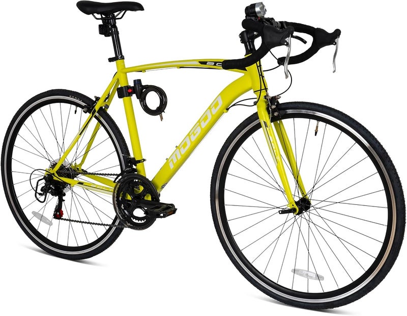 Mogoo Bolt 700C Road Bike, 14 Speed Shimano Drivetrain, Lightweight Steel Frame Adult Racing Bicycle, Kenda Tires, Caliper Brakes, Cycle For Men Women, Bicycle-Men Adult (Frame Size: 53 cm) - Image 2