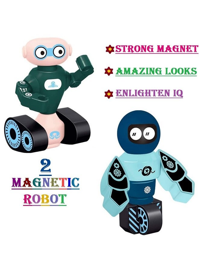 فنبلاست لعبة روبوتات فن بلاست المغناطيسية - بناء روبوتات اصنعها بنفسك - ألعاب تعليمية STEM للأطفال/الأولاد من سن 3 سنوات فما فوق - متعددة الألوان - Image 2
