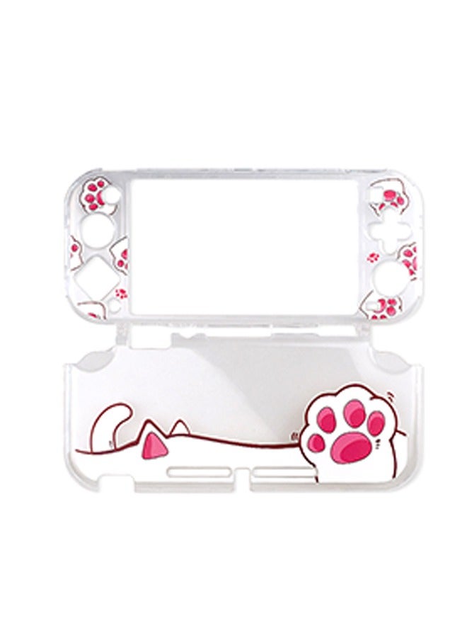 Protective Case for Switch Lite Clear Hard PC Cover Split Design Shockproof Anti Scratch Shell Accessories and Joycon Controller Cute Pink Cat Paw - Image 1