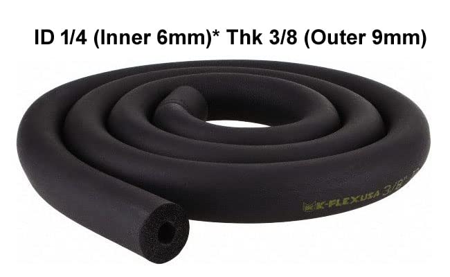 Marshland AC Tube 14 ID X 38 THK Insulation Tube Nitrile Tube Heat and Cold Insulation Tube Air Conditioner Tube Rubber Tube Foam Insulated Tube 6 Feet Length 06MM Inner 09MM THK Pack of 2 - Image 3