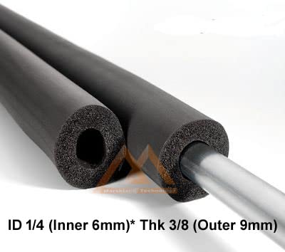 Marshland AC Tube 14 ID X 38 THK Insulation Tube Nitrile Tube Heat and Cold Insulation Tube Air Conditioner Tube Rubber Tube Foam Insulated Tube 6 Feet Length 06MM Inner 09MM THK Pack of 2 - Image 4