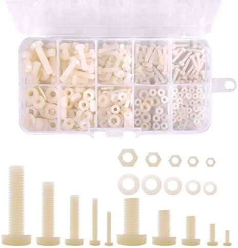 REES52 M2 M25 M3 M4 M5 Total 270pcs Nylon ScrewNutWasher Assortment Kit Come with Plastic Box - Image 3