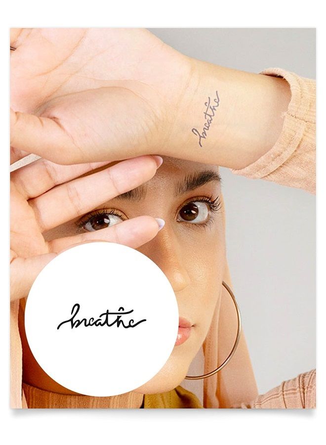 inkbox Inkbox Temporary Tattoos, Semi-Permanent Tattoo, One Premium Easy Long Lasting, Water-Resistant Temp Tattoo with For Now Ink - Lasts 1-2 Weeks, Maujood, 2 x 2 in 