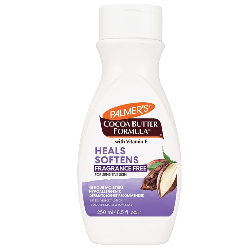 PALMER'S Palmers Cocoa Butter Formula Heals Softens Fragrance Free Body Lotion 250ml Pack of 2  - Image 2