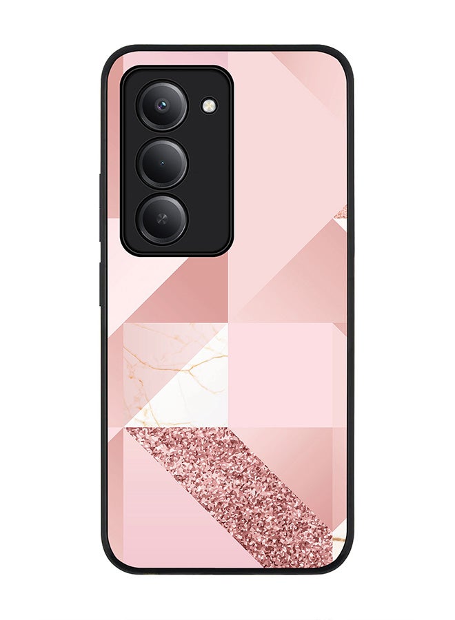 Stylizedd For Xiaomi Redmi 15 5G Case,Slim fit Camera Protection, Shockproof Thin Phone cover  - Marble Pink Geometric - Image 1