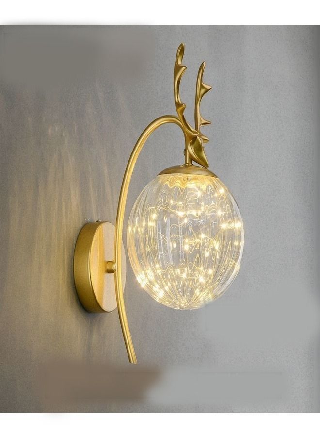 fashionhome Modern Creative Deer Head Gold Wall Hanging Lamp for Living Room Bedroom Balcony - Image 4