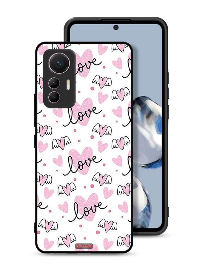 Tolwak Xiaomi 12 Lite Protective Case Cover Love And Heart Art Pattern - Image 1