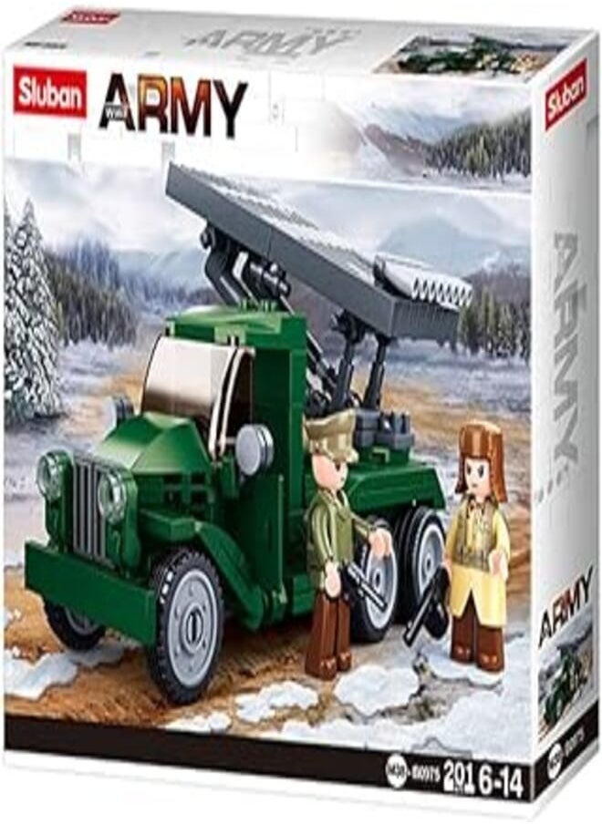 Sluban WWII SL95835 Soviet Rocket Launcher (201 Pieces), Sluban Clamping Blocks, Play Set 
