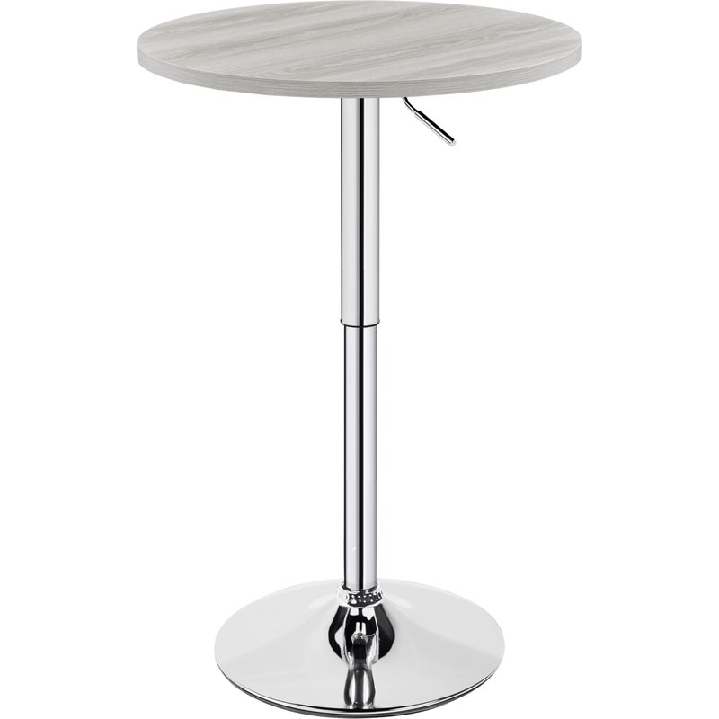 Yaheetech Round Bar Table for Cocktail Bar Home Bar Pub Coffee Tea Dining Bistro Table Grey
