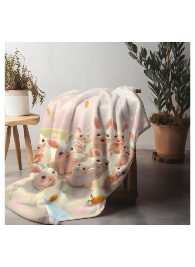 عام بطانية رقيقة من الفانيلا الكرتونية للأطفال أو الطلاب (دافئة ومريحة ومناسبة للنوم والألعاب) 100 سم * 150 سم - 504 - Image 5