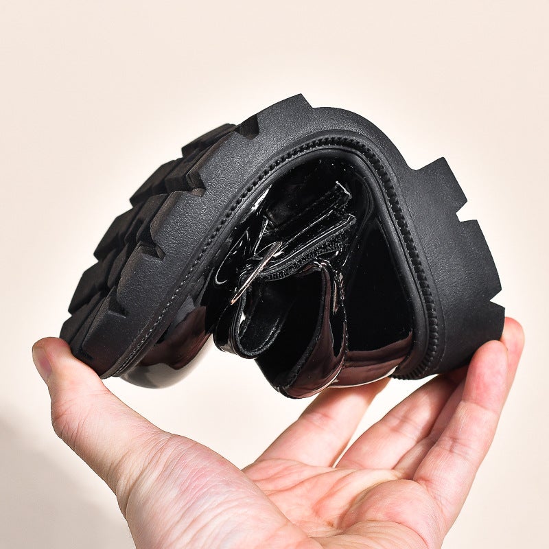 Genuine Leather Girls'' Shoes 2025 Spring and Autumn New Children''s Performance Shoes Black Dance Shoes Princess Shoes for Older Children - Image 5