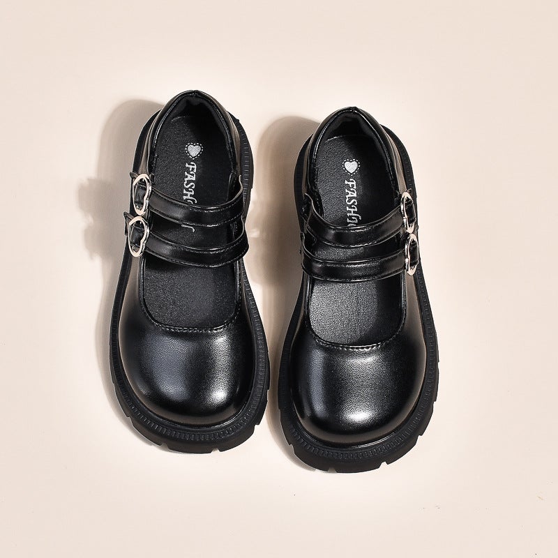 Genuine Leather Girls'' Shoes 2025 Spring and Autumn New Children''s Performance Shoes Black Dance Shoes Princess Shoes for Older Children - Image 4
