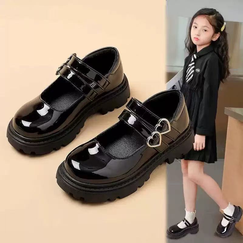 Genuine Leather Girls'' Shoes 2025 Spring and Autumn New Children''s Performance Shoes Black Dance Shoes Princess Shoes for Older Children - Image 2