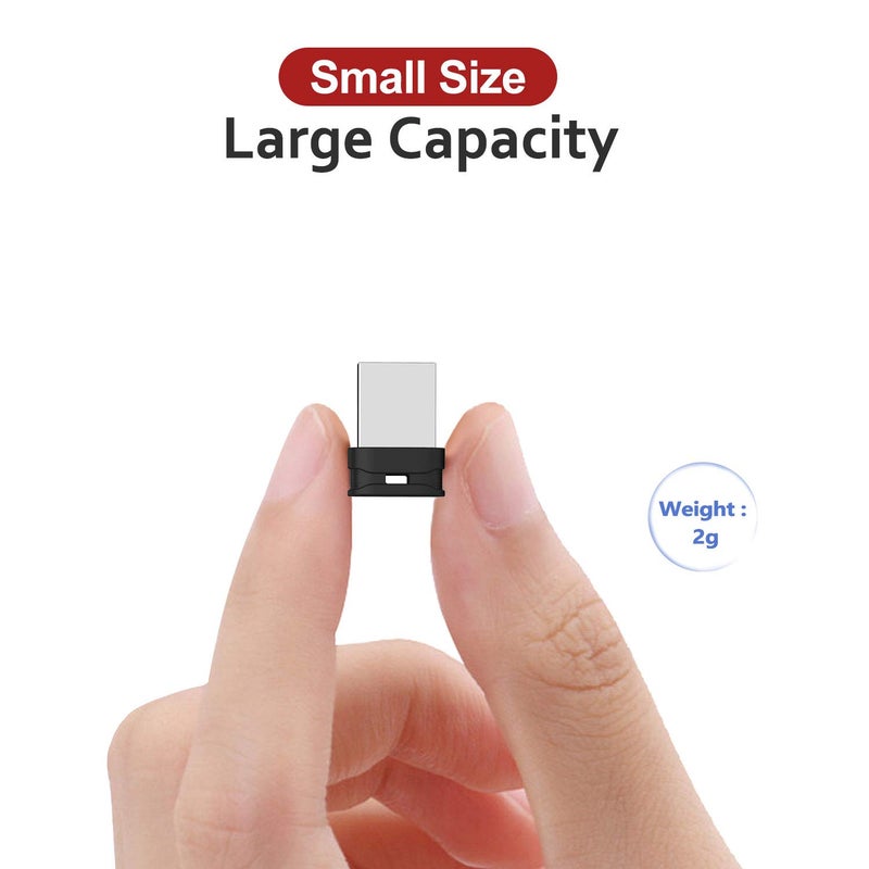 K&ZZ 64GB 2 Pack USB Flash Drive K&ZZ Ultra Slim Thumb Drive USB 2.0 Memory Stick USB Drive Data Stick Expansion Disk with Black Portable Lanyard (64GB, 2 Pack Bundle) - Image 2