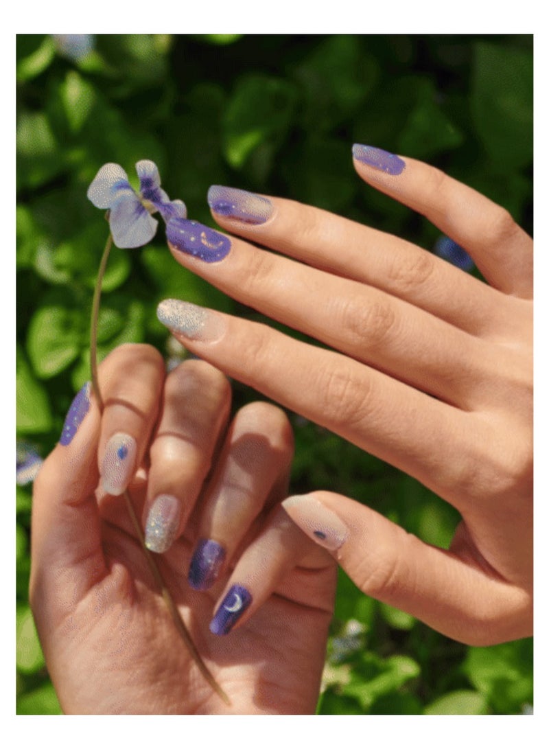 FOLARIS Moon in Cobalt Korean  Piece of Nail Art with Genuine Swarovski Crystals – Elegant, Long-Lasting Manicure - Image 5