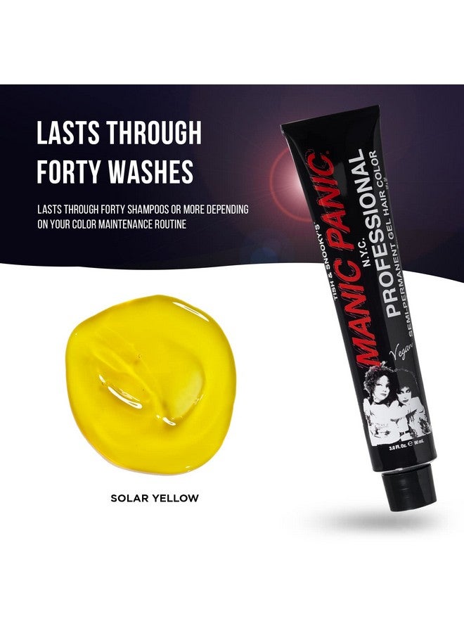Manic Panic Professional Color Solar Yellow Medium True Yellow Semi Permanent Gel Hair Dye Lasts Through 40+ Washes No Developer Required (3Oz) - Image 3