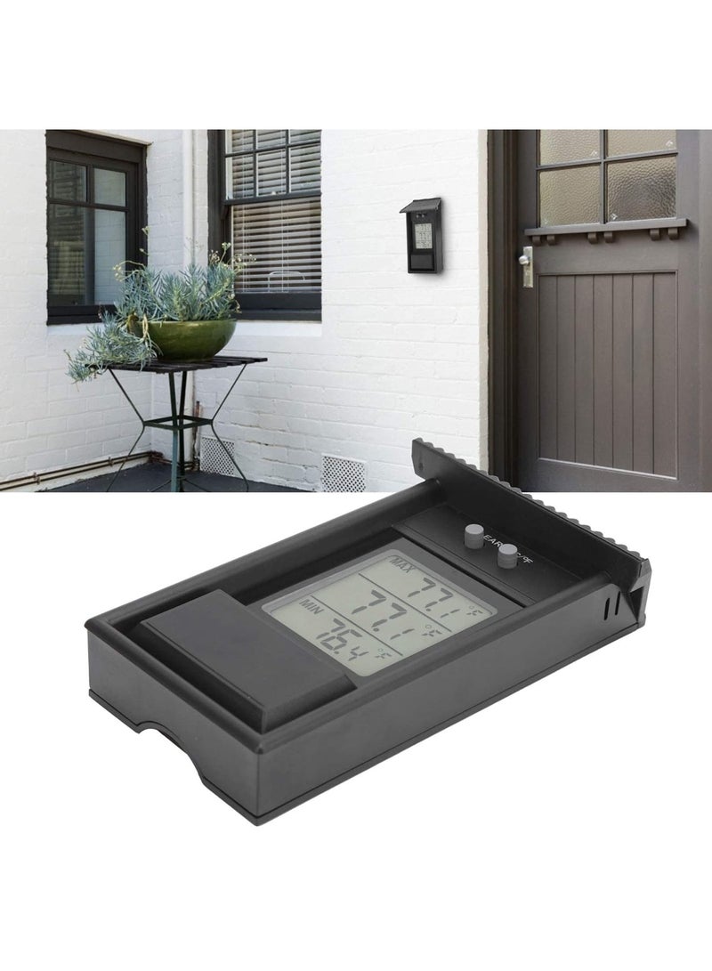 SYOSI Digital Greenhouse Thermometer with Hook up, ℃/℉ Display, Maximum and Minimum Temperature Monitoring with memory function, for Garden Greenhouse Indoor Room Home, Refrigerator, Greenhouse, Black - Image 5